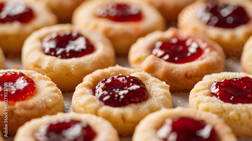 Delicious Homemade Jam Filled Cookies for a Sweet Treat.