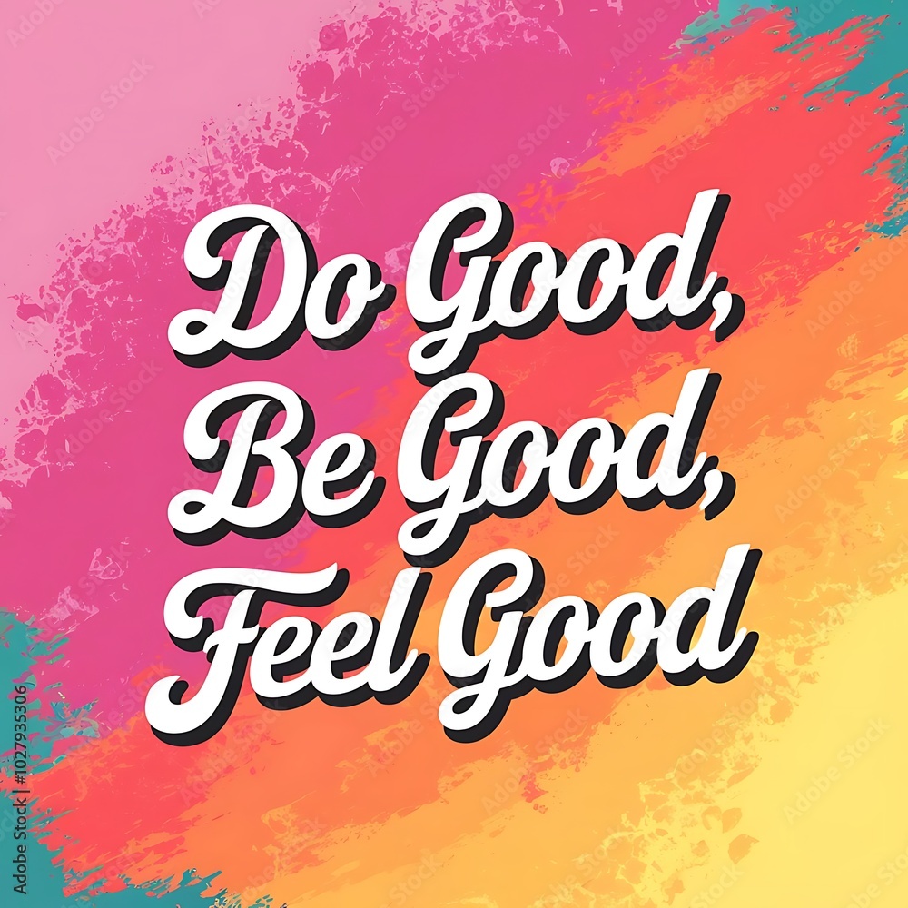 Obraz premium Do Good, Be Good, Feel Good T-shirt Design Motivational Quote, Illustartion,Typography,Banner,Poster