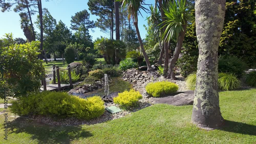 Gardens in a Japanese-style public park in northern Spain, Galicia. Gardens in a Japanese-style public park in northern Spain, Galicia.