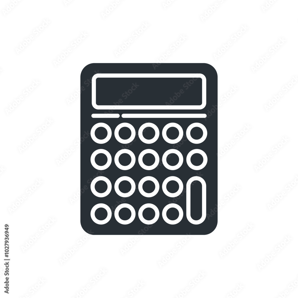 Calculator flat icon. Mathematics, education concept. Isolated vector illustration Calculator flat icon. Mathematics, education concept. Isolated vector illustration