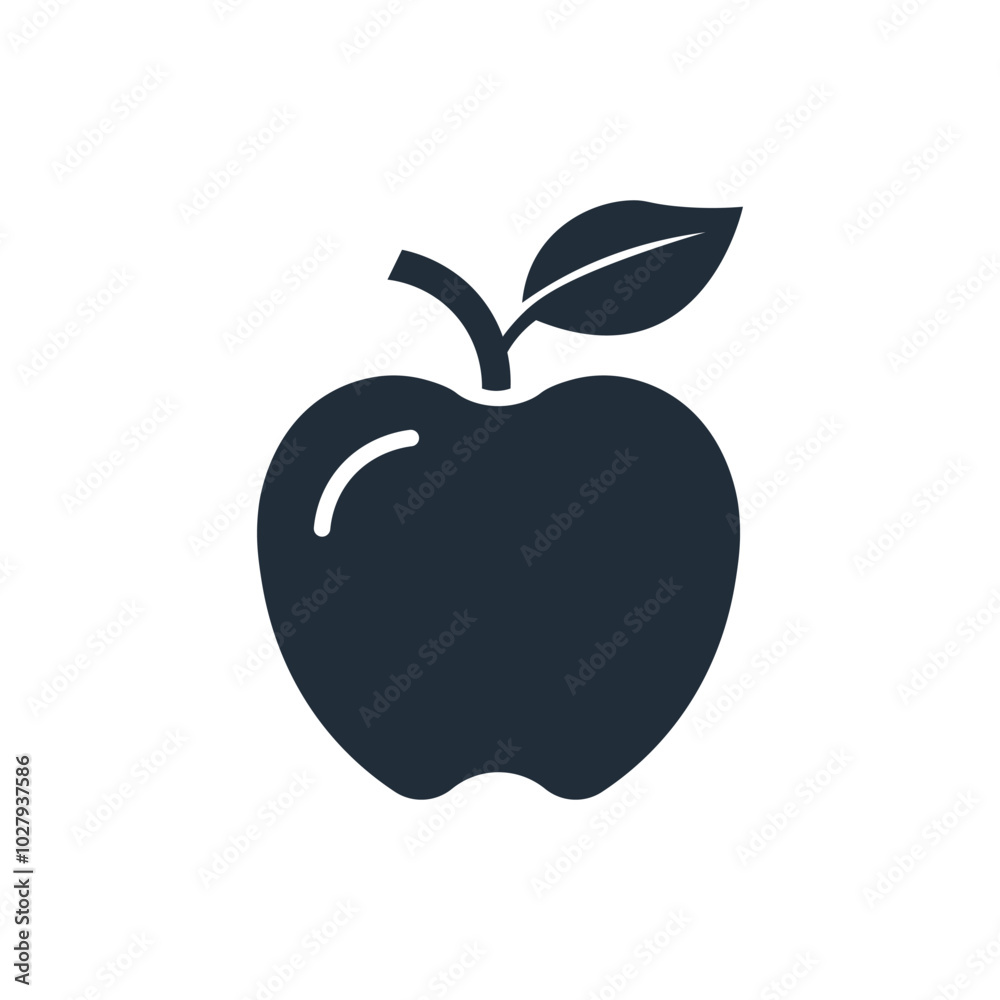 Healthy Apple fruit flat symbol. Isolated vector illustration Healthy Apple fruit flat symbol. Isolated vector illustration