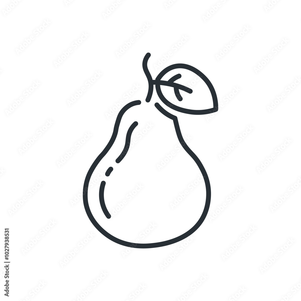 Pear line icon. Fresh and fruit. Isolated vector illustration Pear line icon. Fresh and fruit. Isolated vector illustration