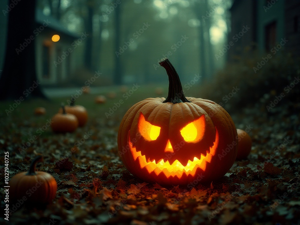 Halloween Spooky Scene 01 Carved Pumpkin Halloween Spooky Scene 01 Carved Pumpkin