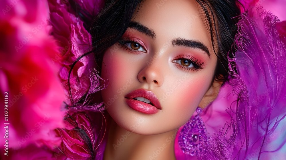 Elegant Female Model with Graceful Features Elegant Female Model with Graceful Features