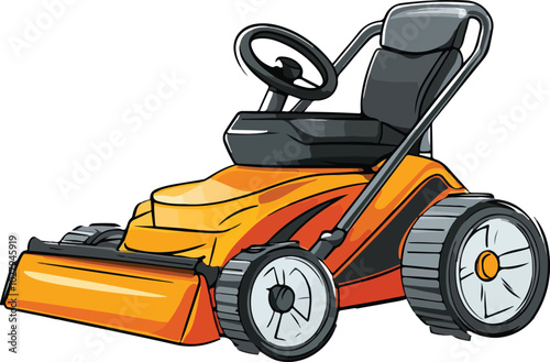 lawn mower vector illustration