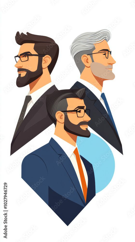 Three men in suits stand side-by-side, showcasing a professional and united front. Three men in suits stand side-by-side, showcasing a professional and united front.