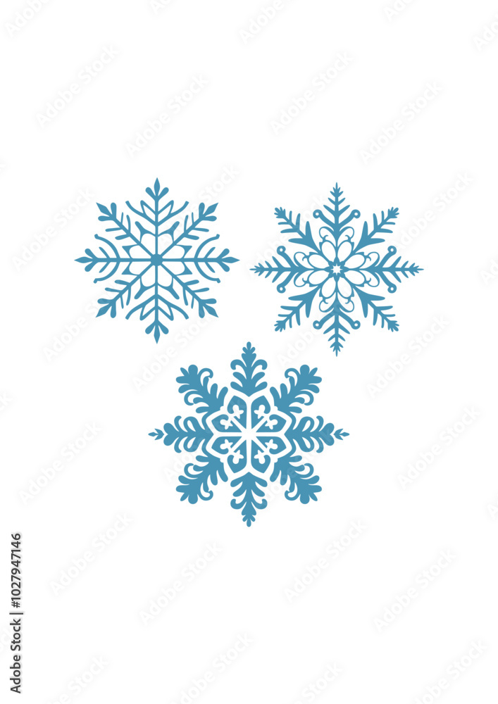 snowflakes on white background snowflakes on white background