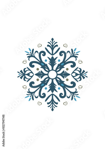 snowflakes on white background
