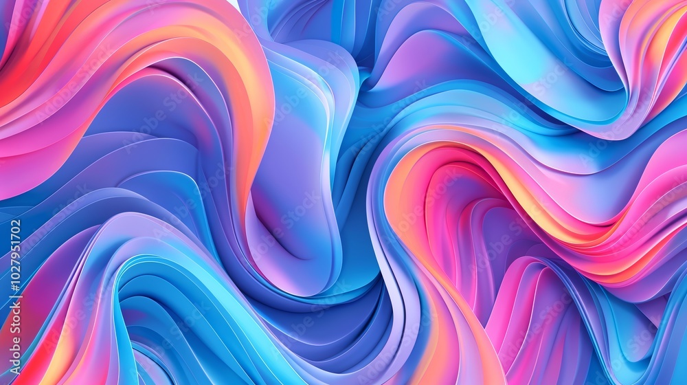 Obraz premium Abstract background with colorful waves creating a mesmerizing visual experience