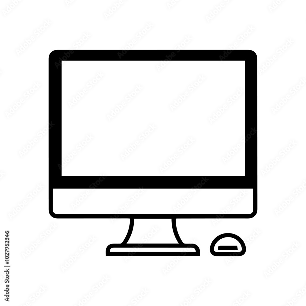 computer icon or modern line symbol. Vector line art and icon design with bold outline. Black and white Pixel Perfect minimalistic symbol isolated white background. Silhouette simple thin sign computer icon or modern line symbol. Vector line art and icon design with bold outline. Black and white Pixel Perfect minimalistic symbol isolated white background. Silhouette simple thin sign