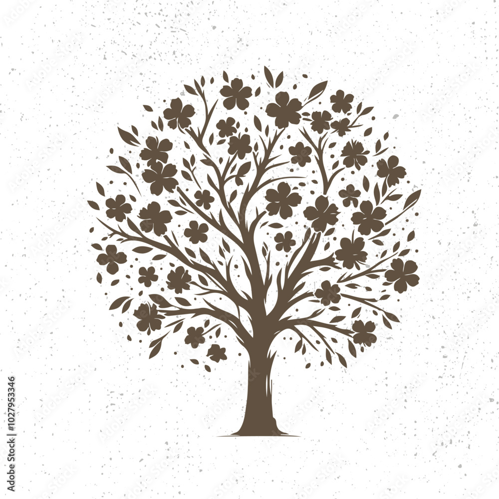 Obraz premium tree with roots silhouette 