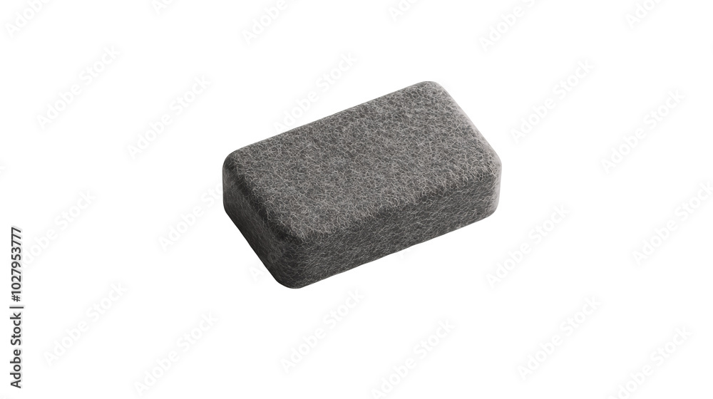 A whiteboard eraser with a textured surface isolated on a transparent background, PNG A whiteboard eraser with a textured surface isolated on a transparent background, PNG