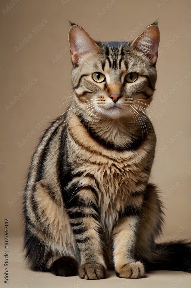 cute cat animal in a state of anger with a scary expression and a very sharp gaze, with generative ai cute cat animal in a state of anger with a scary expression and a very sharp gaze, with generative ai