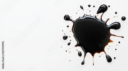 Captivating Black Oil Spill: A Modern Abstract Culinary Texture photo