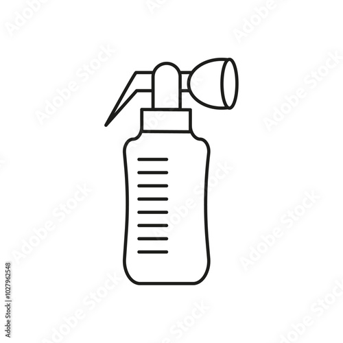 breast pump icon flat line symbol set.