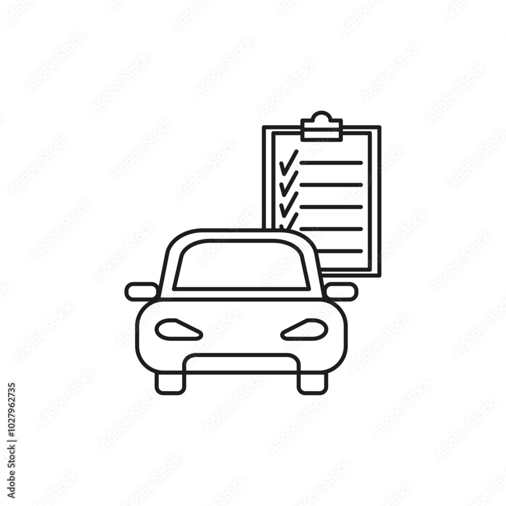 Car diagnostic icon flat line symbol set. Car diagnostic icon flat line symbol set.