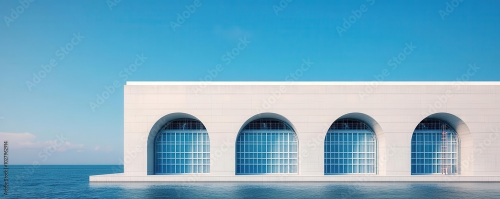 Fototapeta premium The energy of water harnessed in a modern desalination plant, providing fresh water from the sea, desalination plant, water technology