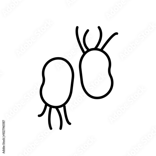 h.pyrlori bacterial infection icon flat line symbol set.