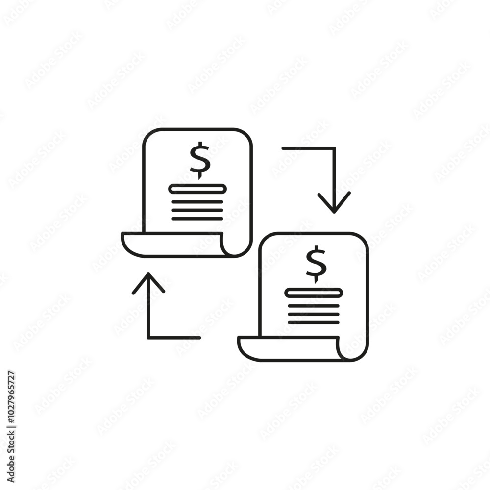 Ledger icon flat line symbol set. Ledger icon flat line symbol set.