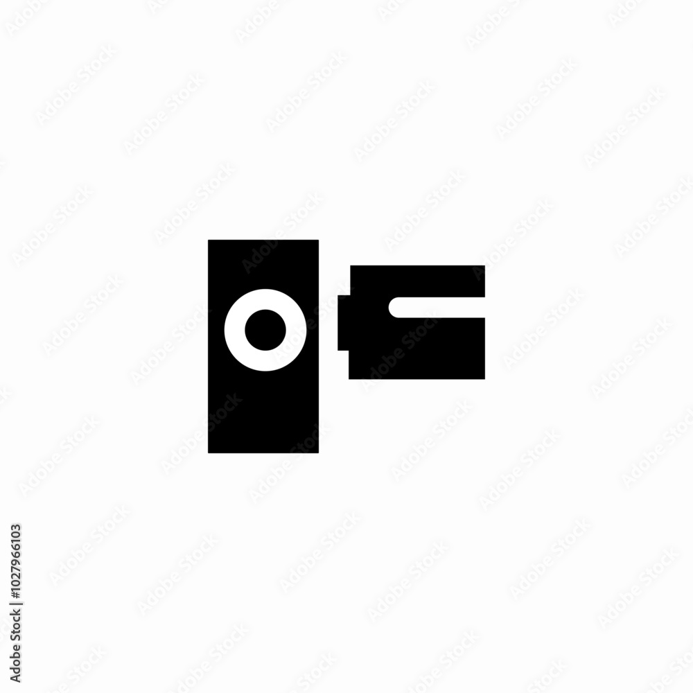 frontal videocamera icon sign vector frontal videocamera icon sign vector