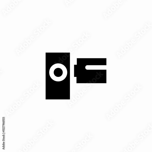 frontal videocamera icon sign vector