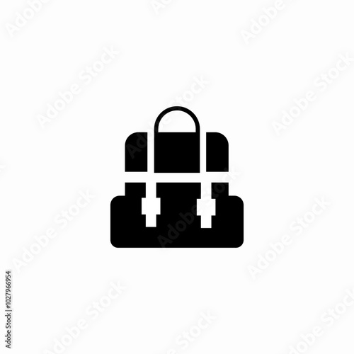 travel backpack icon sign vector