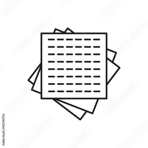 Sandpaper icon flat line symbol set.