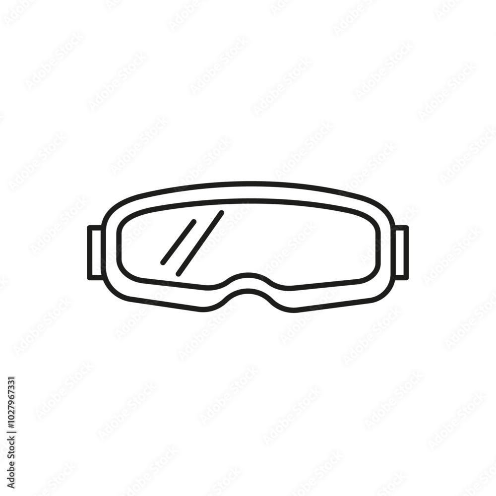custom made wallpaper toronto digitalSki goggles icon flat line symbol set.