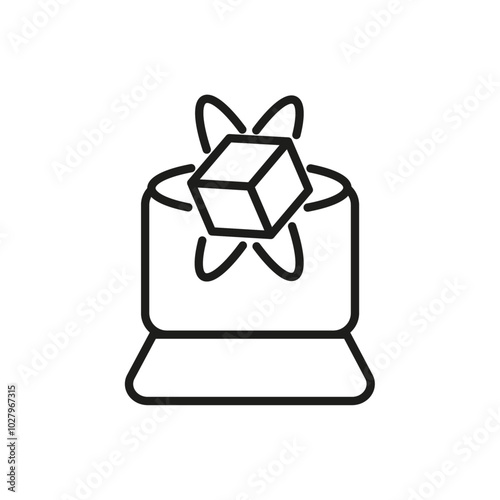 Simulator icon flat line symbol set.