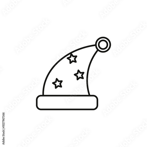 sleeping hat icon flat line symbol set.