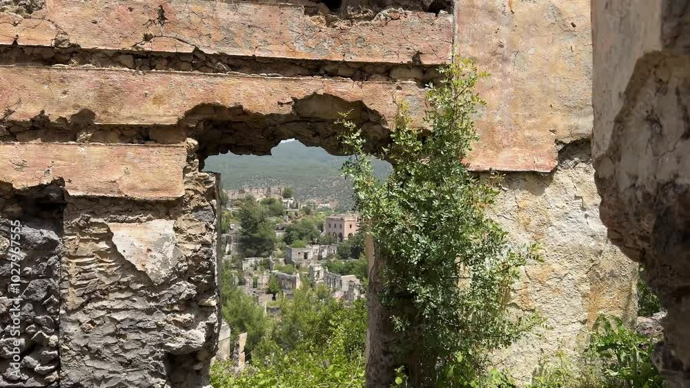 Kayakoy Ghost Town in Turkey, open-air museum with about 500 preserved houses and three churches Kayakoy Ghost Town in Turkey, open-air museum with about 500 preserved houses and three churches