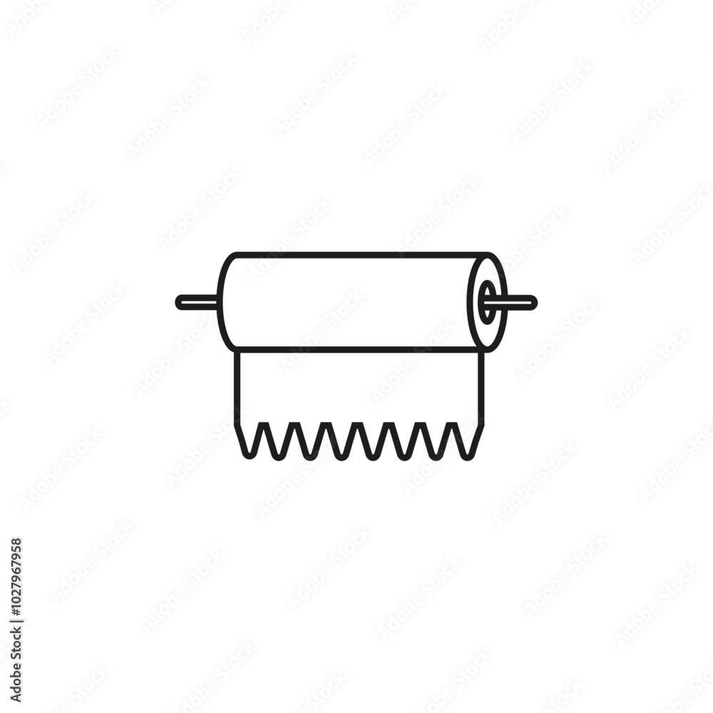 tissue roll icon flat line symbol set. tissue roll icon flat line symbol set.