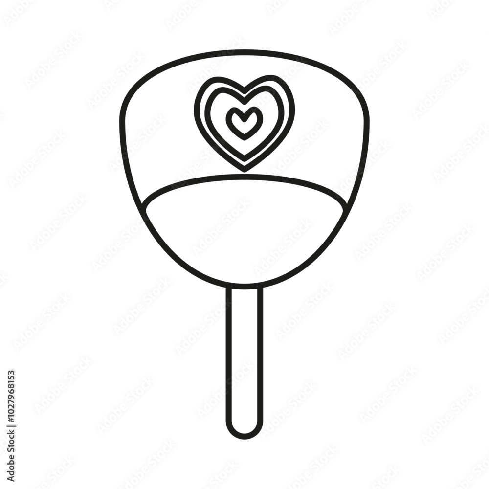 uchiwa fan flat line symbol set. uchiwa fan flat line symbol set.