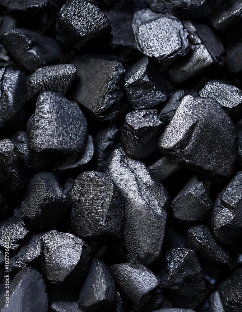 Black coal pile, background and texture pattern Black coal pile, background and texture pattern