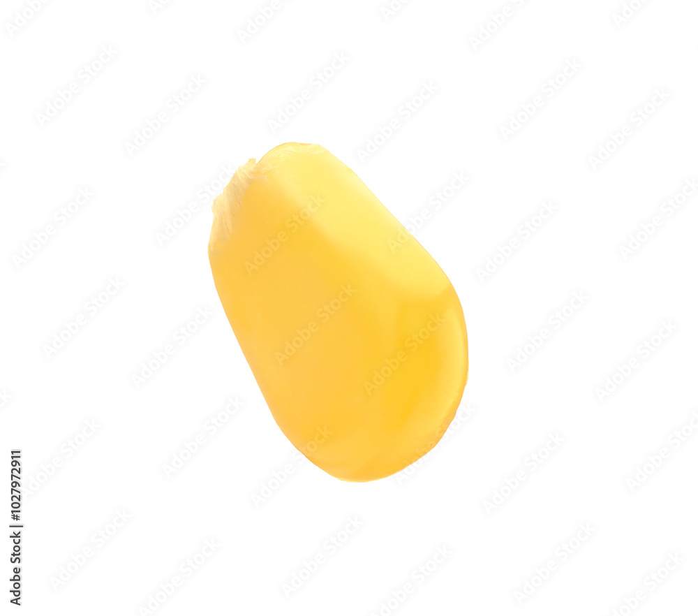 One fresh corn kernel isolated on white One fresh corn kernel isolated on white