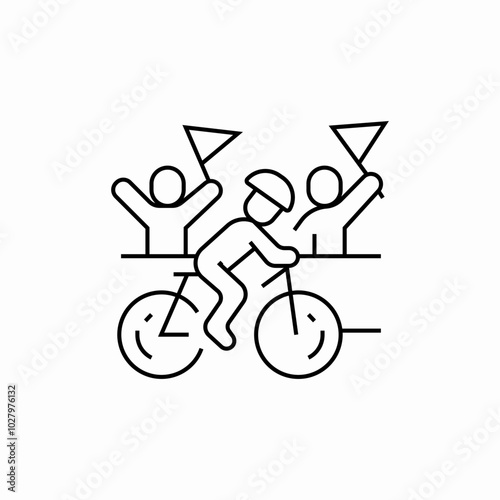 biking sport icon sign vector
