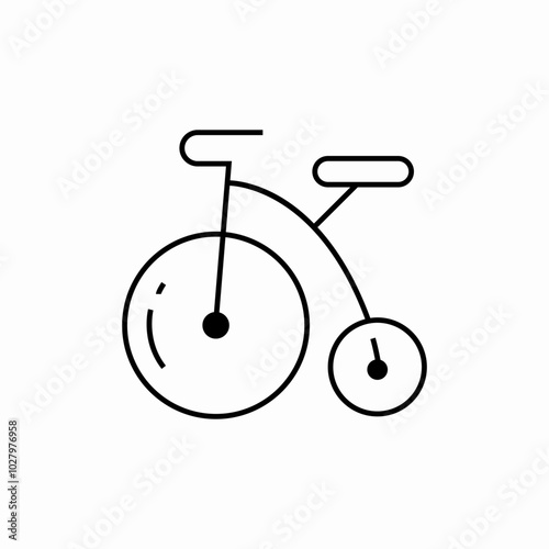 retro bike icon sign vector