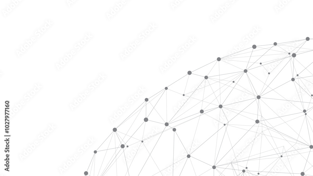 Technology abstract background. Abstract Plexus mesh geometric background. Circles connected by lines. Minimalist mesh backdrop. Abstract polygonal shape.