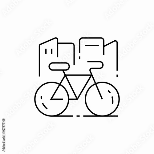 urban bike icon sign vector