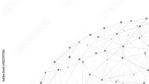 Technology abstract background. Abstract Plexus mesh geometric background. Circles connected by lines. Minimalist mesh backdrop. Abstract polygonal shape.