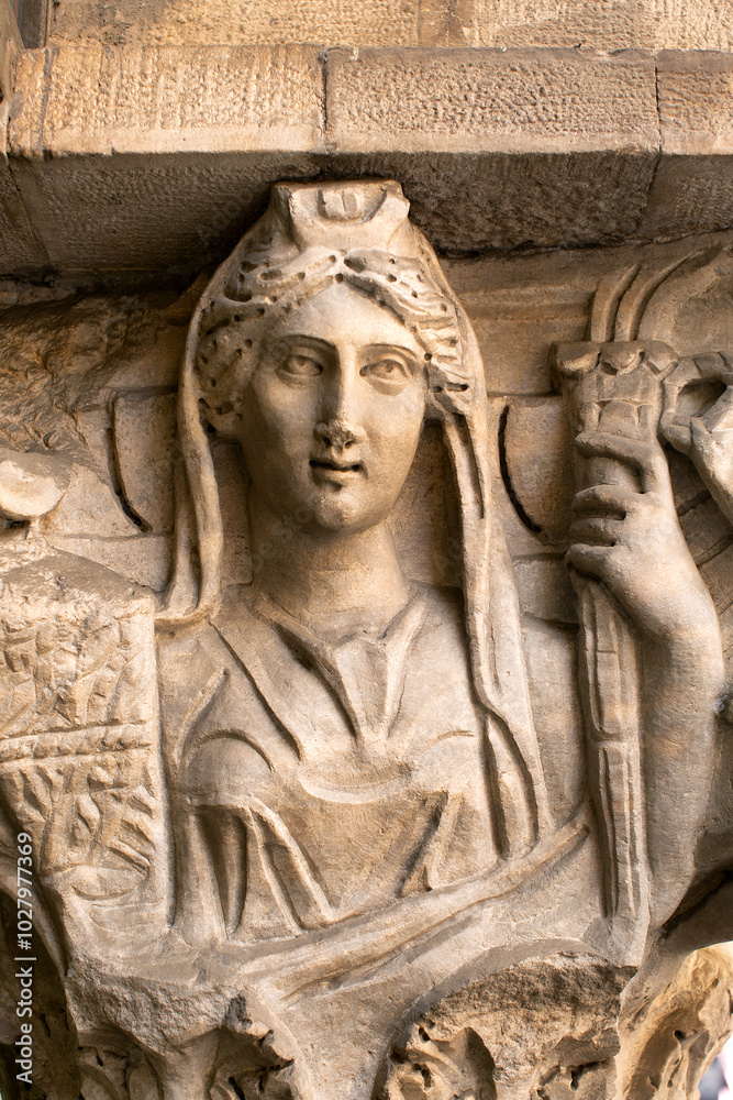 Naklejka premium Exterior details of the former church of Saints Felix and Regolo in Pisa