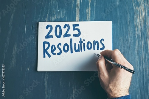 Crafting 2025 resolutions: setting future goals with determination photo