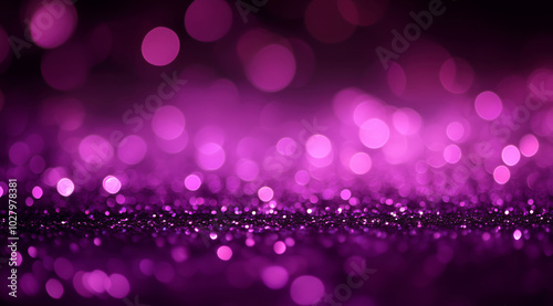 Festive abstract purple background with bokeh lights