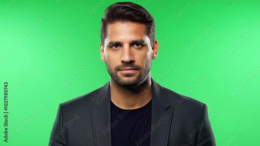 Man in Black Blazer with Serious Expression Man in Black Blazer with Serious Expression