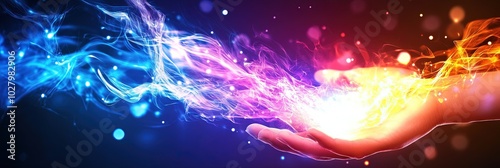 healing aura and metaphysical energy concept with karmic chakras