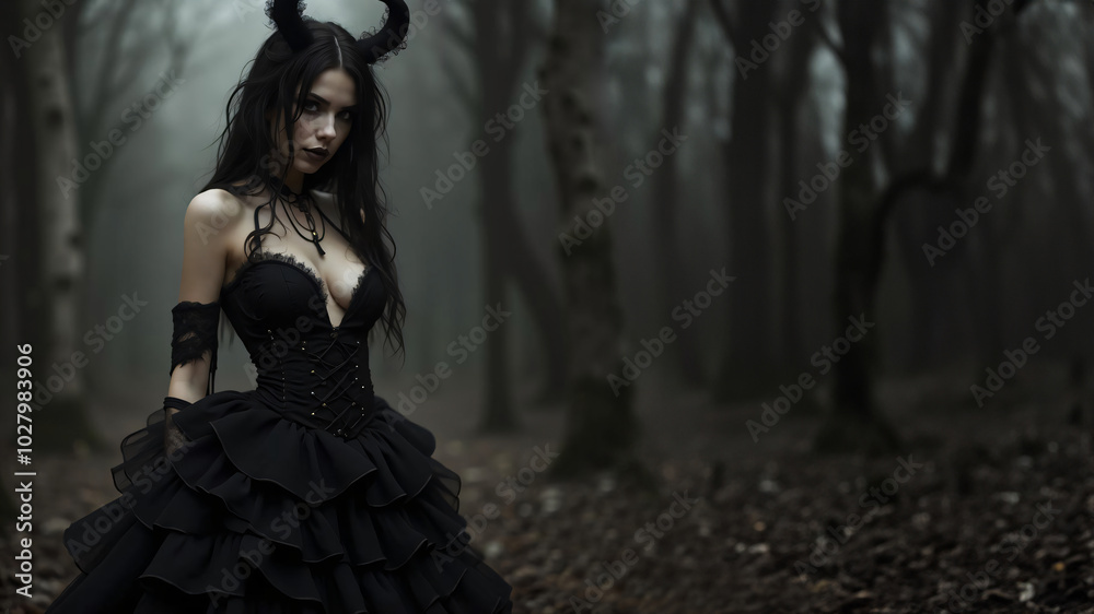 Fototapeta premium halloween vampire girl