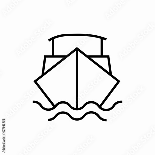 cargo ship icon sign vector