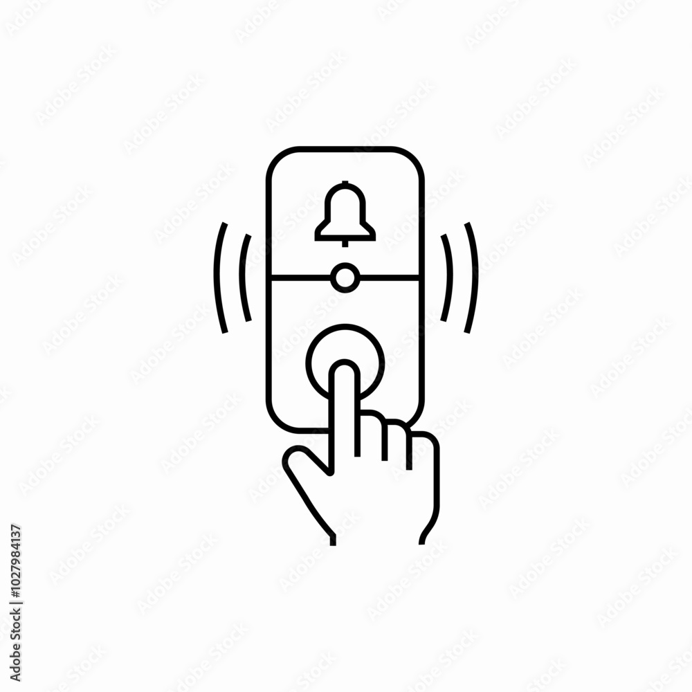doorbell keylock icon sign vector doorbell keylock icon sign vector