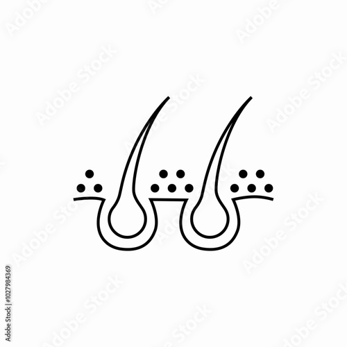 hair dandruff icon sign vector