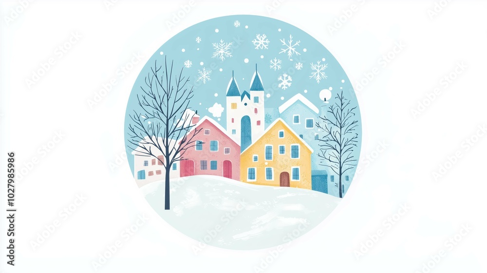 Winter concept with vibrant colors, creative illustration, textured and dynamic background Winter concept with vibrant colors, creative illustration, textured and dynamic background